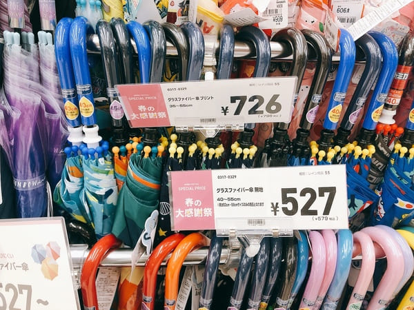 西松屋の傘の値段のイメージ画像