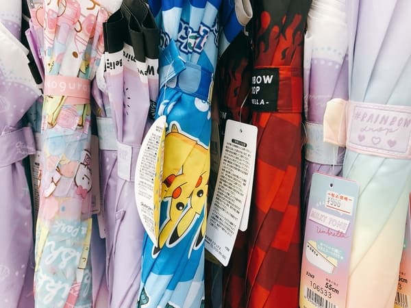 西松屋で販売している傘のキャラクターを示すイメージ画像