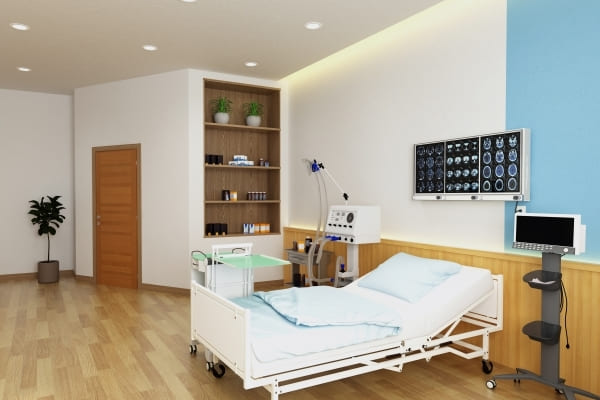 MFICU病棟(母体胎児集中治療室)の個室イメージ